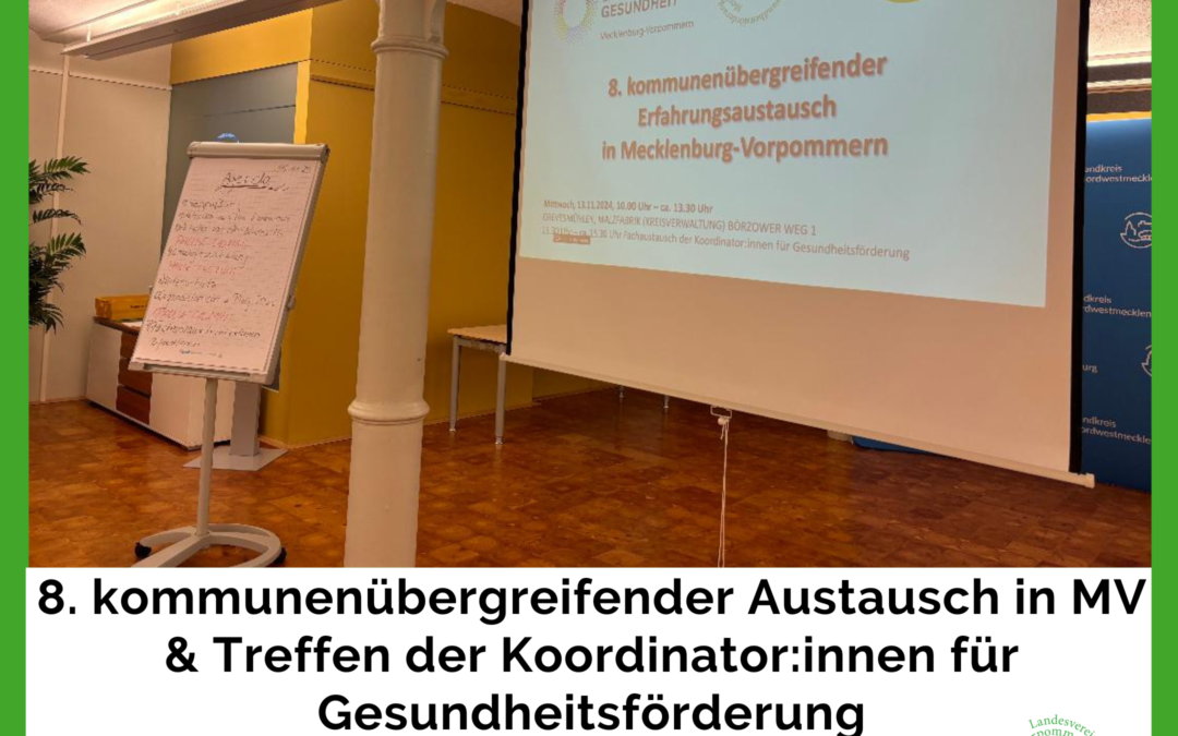 8. kommunenübergreifender Austausch (Austausch der Koordinator:innen für Gesundheitsfördrung)