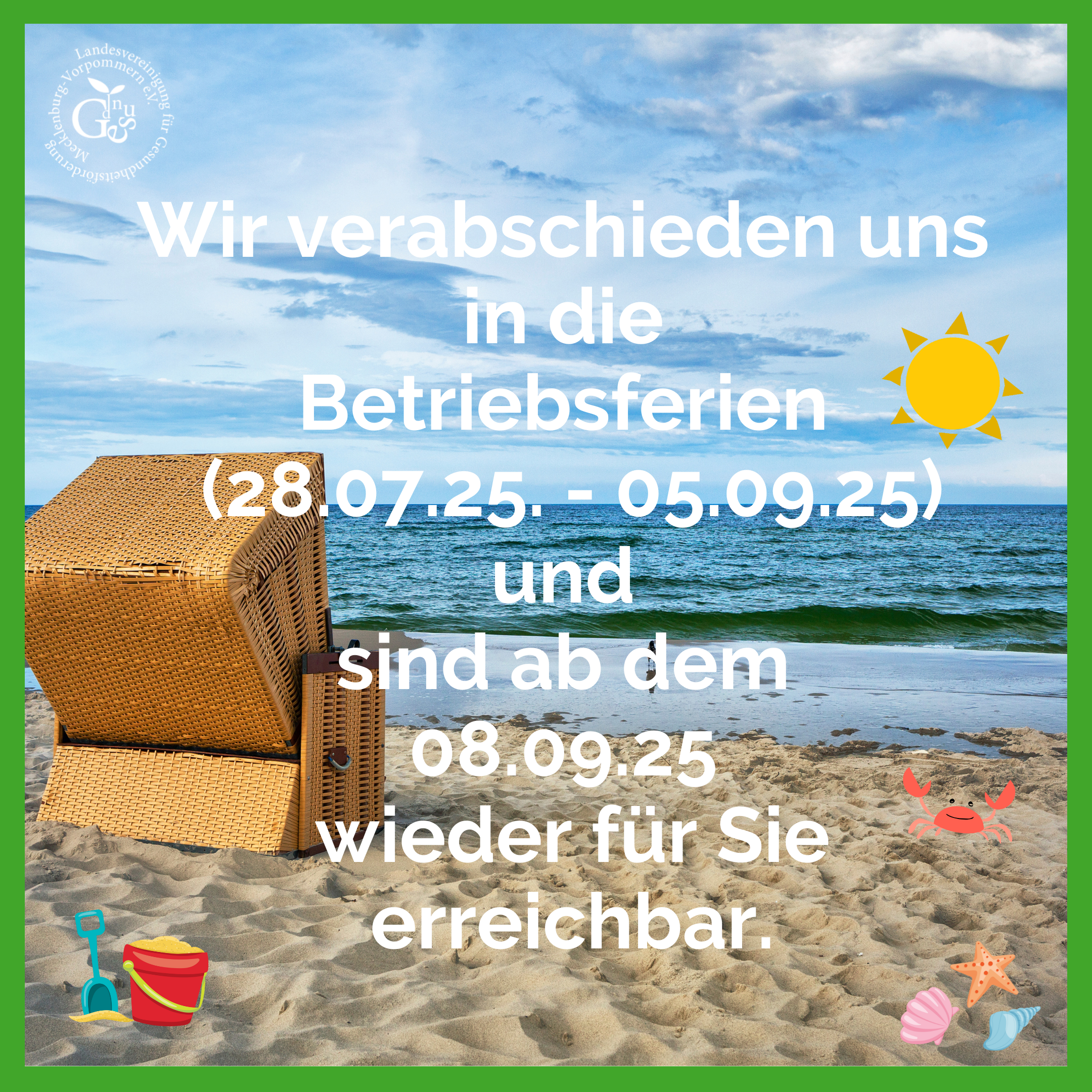 Betriebsferien Sommer 2025